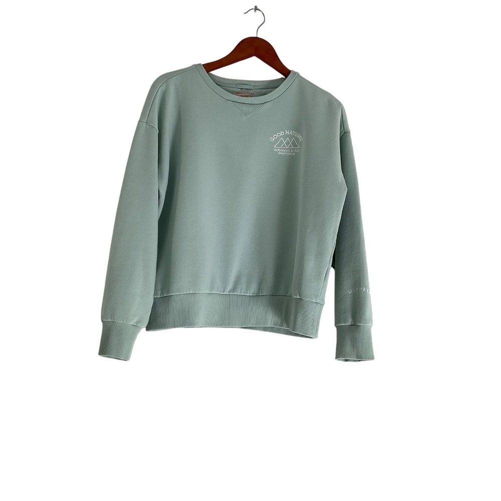 Merrell Women’s Sweatshirt Sz M Sage Athleisure Everyday Comfort Normcore Sporty